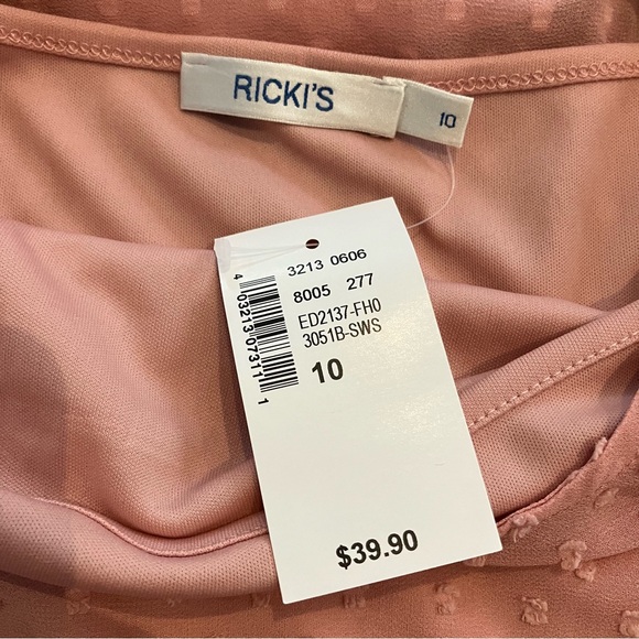 NWT | Ricki's | Pink textured blouse with integrated camisole - Picture 7 of 8